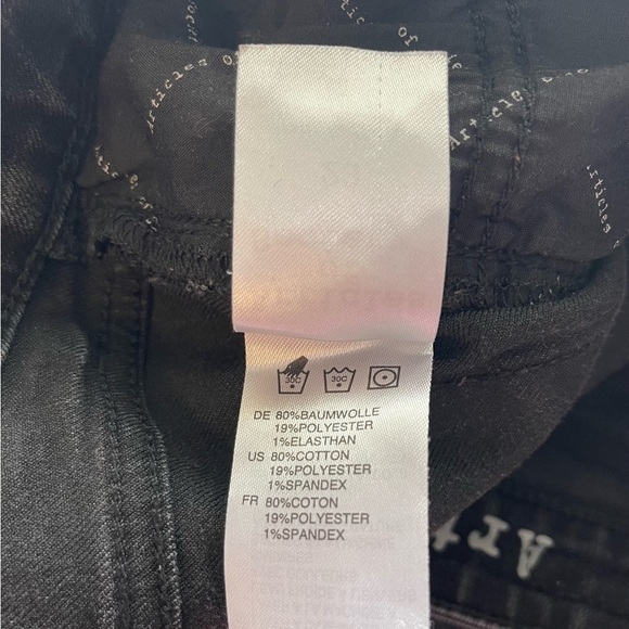 Articles of society blackish gray denim flare split crop jeans size 23 - Picture 4 of 7